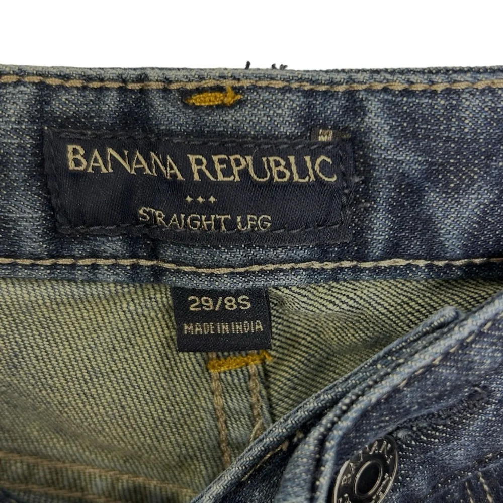 Banana Republic Straight Leg Dark Wash Stretch Jeans EUC sz 26/8S